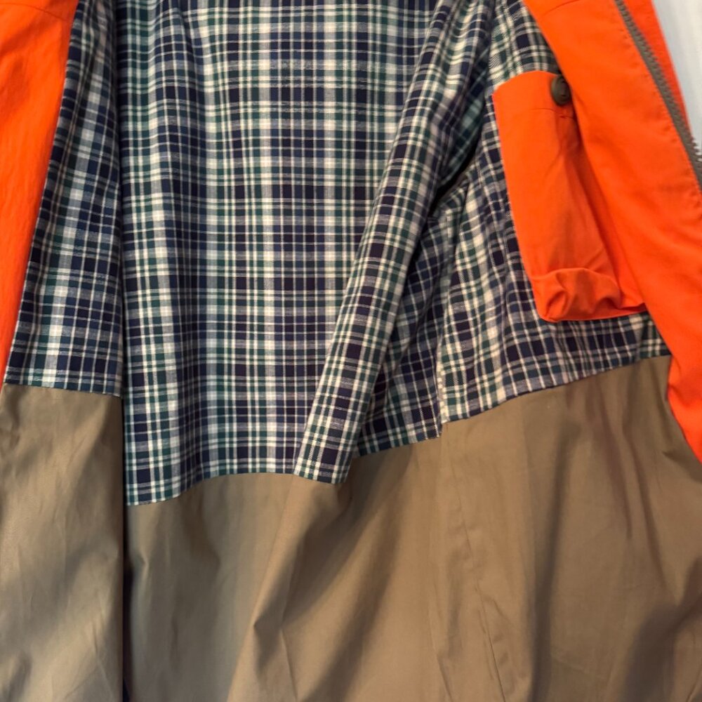 J Crew. Fishermans Jacket w/hood in Orange Size Medium - Picture 5 of 10